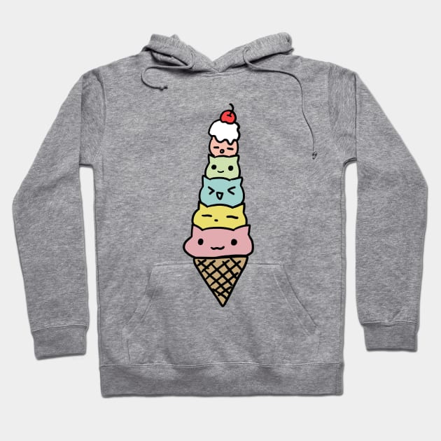 Ice Cream Cats Hoodie by mayying